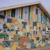 Gallery 2 - Abstract Mural outside Planet Sarbez