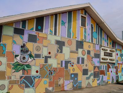 Abstract Mural outside Planet Sarbez