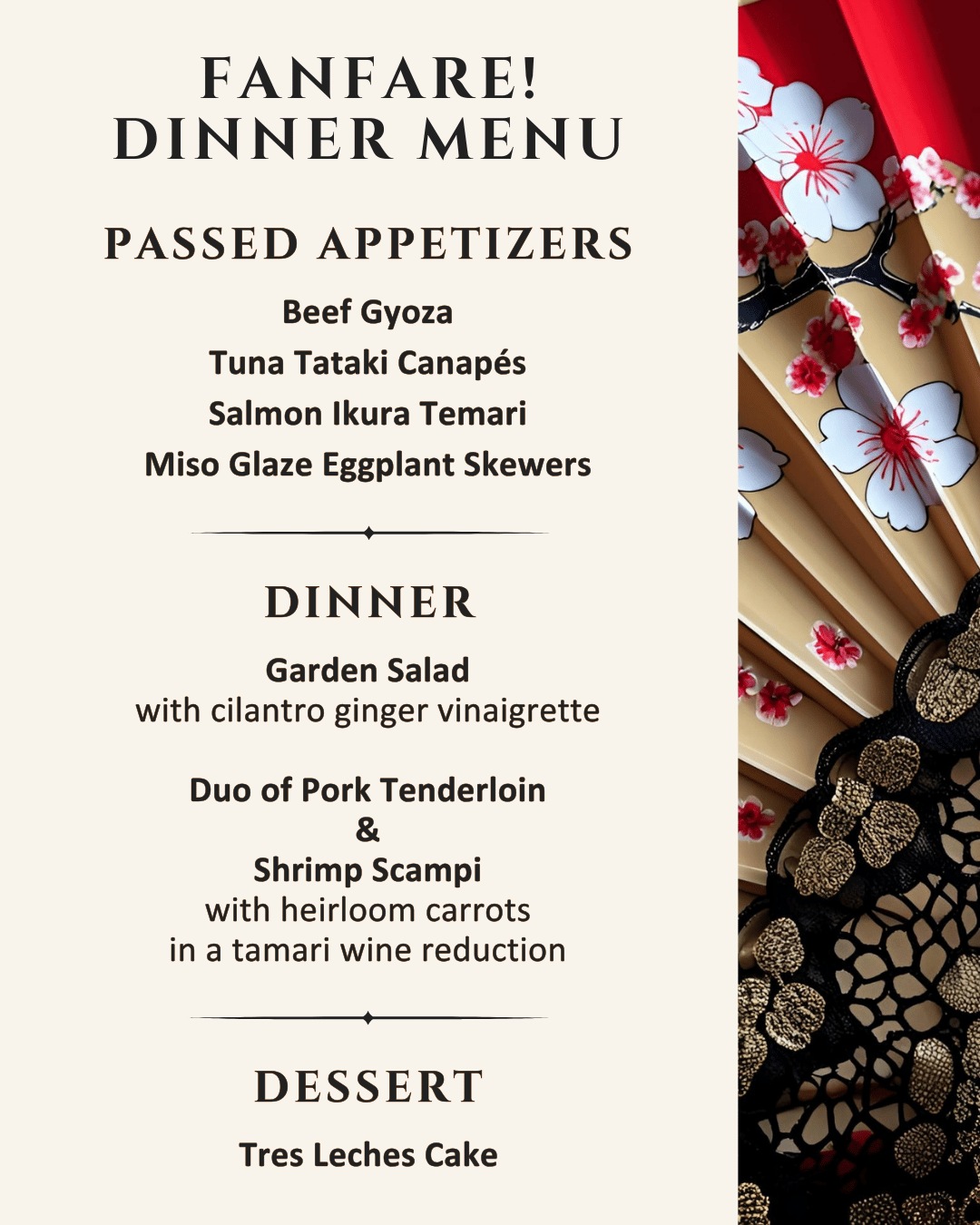 Gallery 6 - fanfare menu