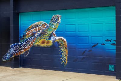 mural of a sea turtle