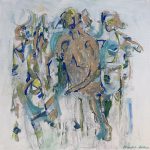 Gallery 2 - Abstract Expressionism painting of figures against a white background