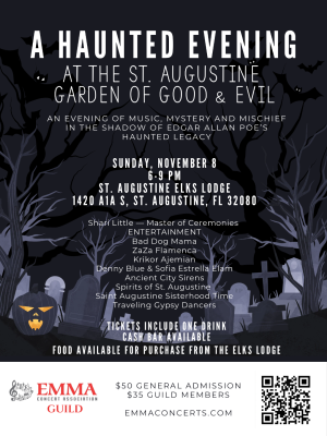 EMMA GUILD - A Haunted Evening at Saint Augustine’s Garden of Good and Evil - Sunday November 8th 6-9pm